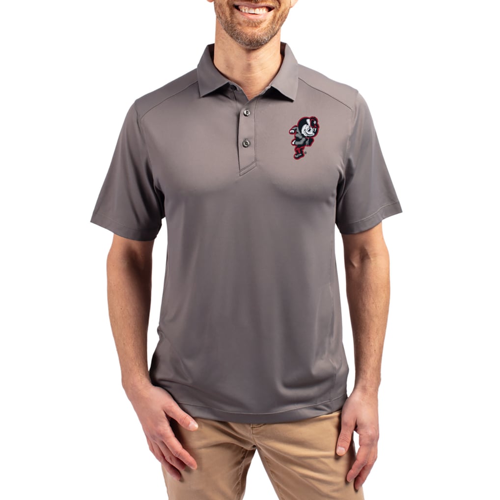  Ohio State Buckeyes Cutter & Buck Forge Vault Eco Stretch Recycled Polo - Gray